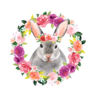 Adorable Floral Bunny Rabbit T-Shirts & Accessories for Bunny and Rabbit Lovers Gift T-Shirt