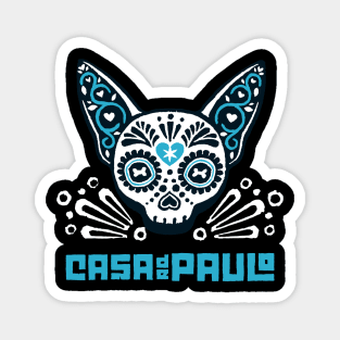 Casa de Paulo Skull Magnet