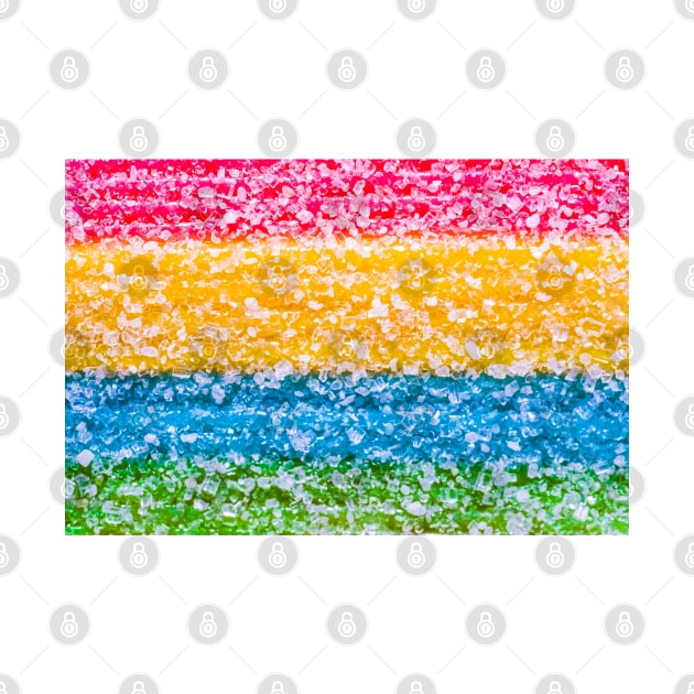 Neon Rainbow Sour Gummy Stripes Candy Photo Pattern by love-fi