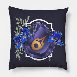 Black Mage from FF14 Job Crystal with Flowers T-Shirt Pillow