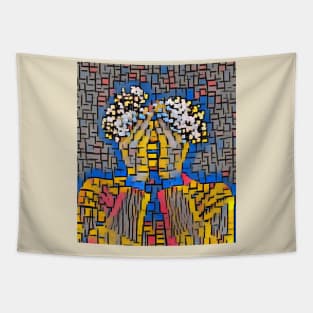 Girl with flower Tapestry