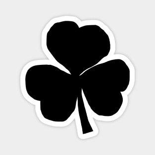 Shamrock Black for St Patricks Day Magnet