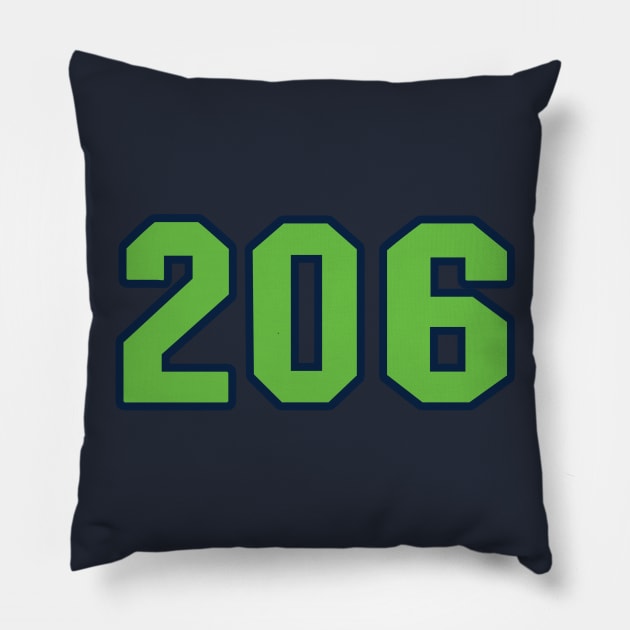 Seattle LYFE the 206!!! Pillow by OffesniveLine