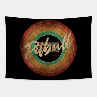 Pitbull Vintage Circle Art Tapestry