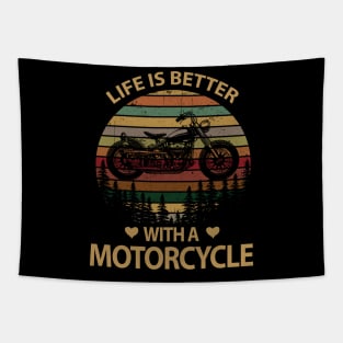 Life Is Better With A Motorcycle Tapestry