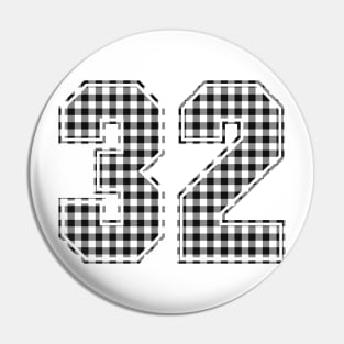 Plaid Number - 32 - Dark Pin