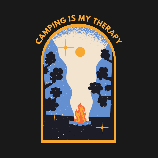 Camping Is My Therapy by Creativity Haven