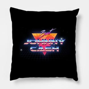 JOHNNY CASH Retro Crome Art Pillow