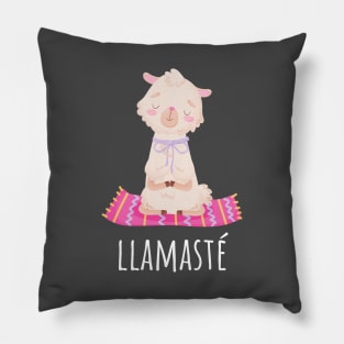 Llamasté Yoga Cute Llama Namaste Pillow