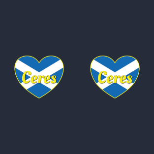 Ceres Scotland UK Scotland Flag Heart T-Shirt