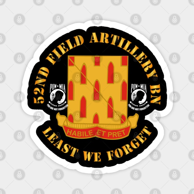 52nd Field Artillery Battalion - Least We Forget Magnet by twix123844