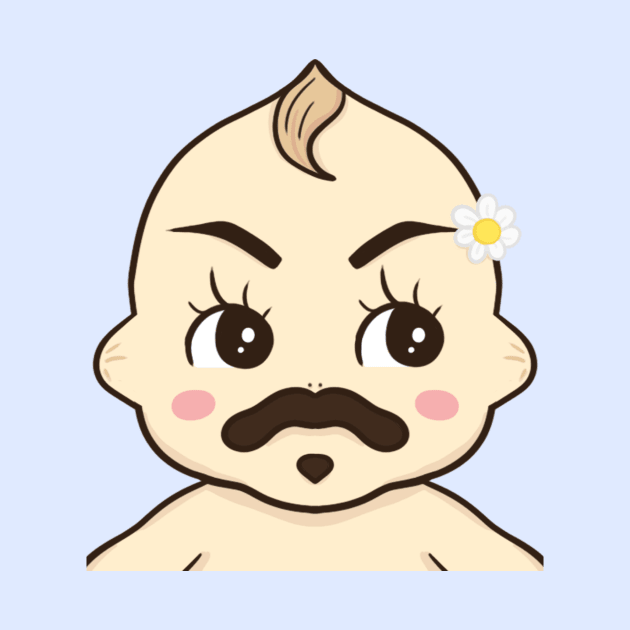 Mustache Kewpie by Zakuro