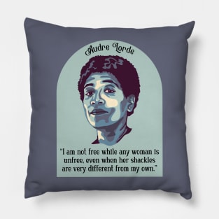 Audre Lorde Portrait and Quote Pillow