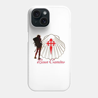 Buen Camino Woman Pilgrim Silhouette Phone Case