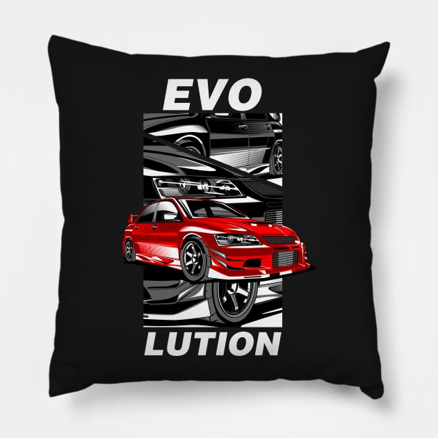 Lancer Evo VIII Pillow by aredie19