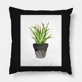 Plant pot succulent cacti watercolor Pillow