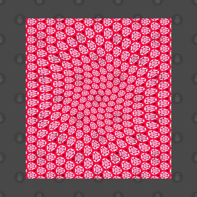 Red Passion Flower Pattern by PatternFlower