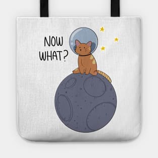 Cat in the moon t-shirt Tote