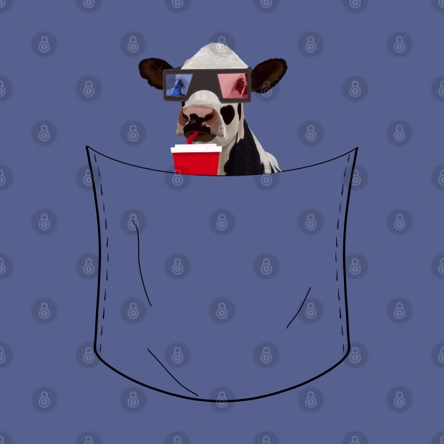 Peeking Pocket Pet - Movie cow by Suneldesigns