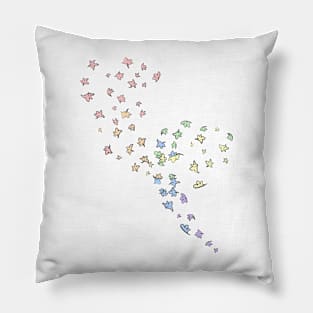 Gay Pride Rainbow Leaves Pillow