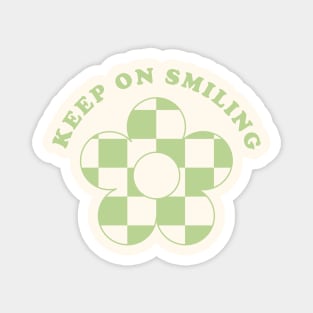 Keep on smiling! Aesthetic self love affirmations! Green aesthetic art! Pastel green aesthetic! Magnet