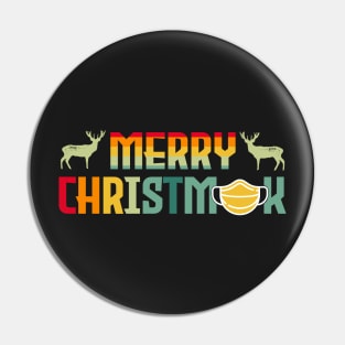 Retro Funny Cute Merry Christmask Pin