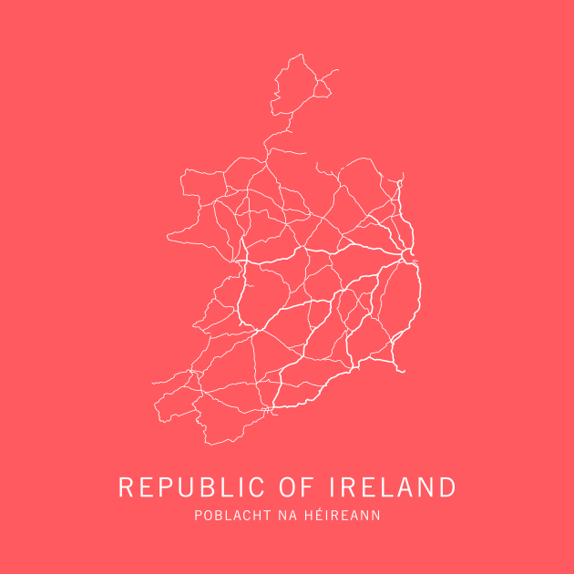 Republic of Ireland Road Map by ClarkStreetPress