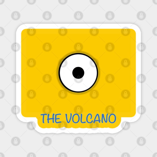 MINI YELLOW VOLCANO Magnet by LuckYA