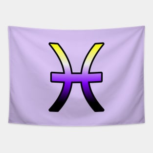 Pisces Nonbinary Pride Symbol Tapestry