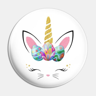 Unicorn Easter T Shirt Girl Easter Bunny bunnicorn Pin