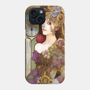 Victorian Gothic Girl Floral Steampunk Phone Case