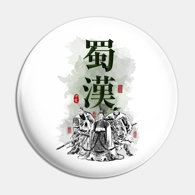 Three Kingdoms "SHU HAN" Character Art Pin by Takeda_Art