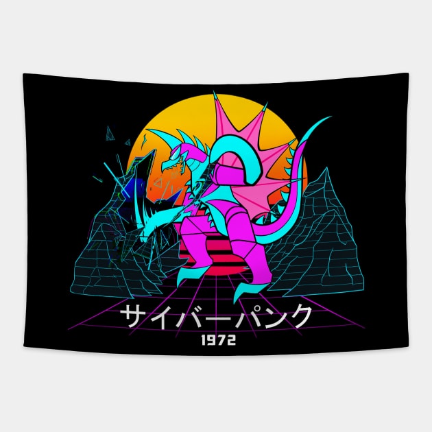 Cyberpunk 1972 Tapestry by Natsura