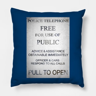 TARDIS Sign Pillow