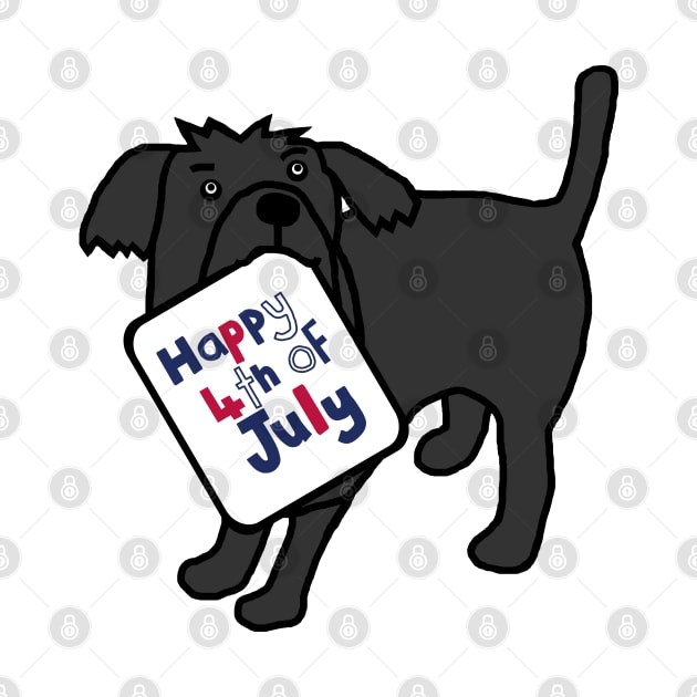 Happy 4th of July says Dog by ellenhenryart