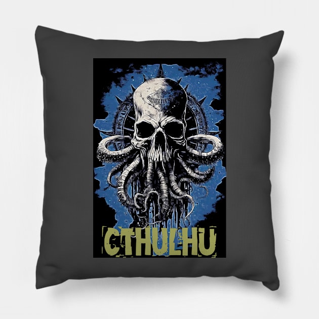 Cthulhu Skull 01 Pillow by BarrySullivan