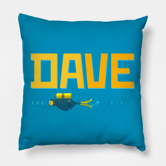 DAVE the diver Fan Art Pillow by Buff Geeks Art