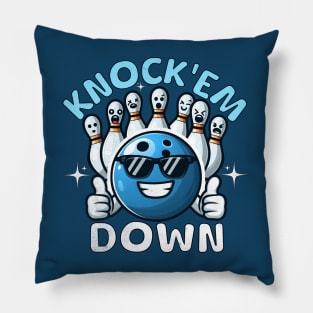 Bowling Funny Knock'em Down Pillow
