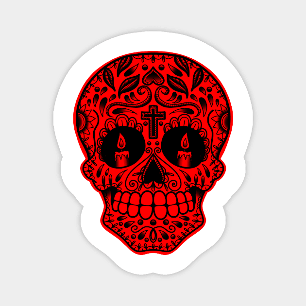 HomeSchoolTattoo Sugarskull Magnet by HomeSchoolTattoo