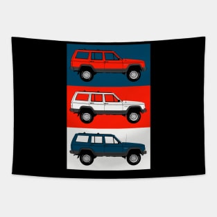 Jeep Cherokee pop art ~ USA palette Tapestry