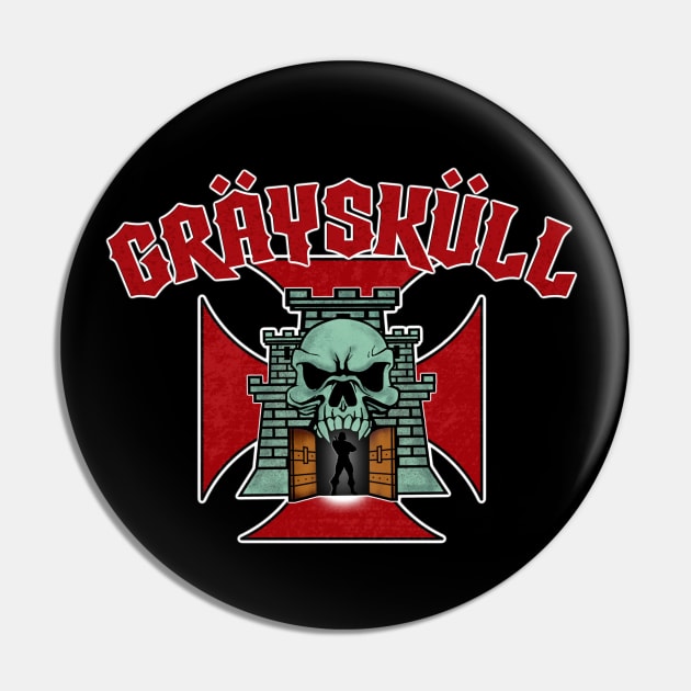 GraySkull Metal Pin by EnchantedTikiTees