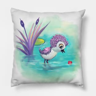 Fish and the bird Pillow