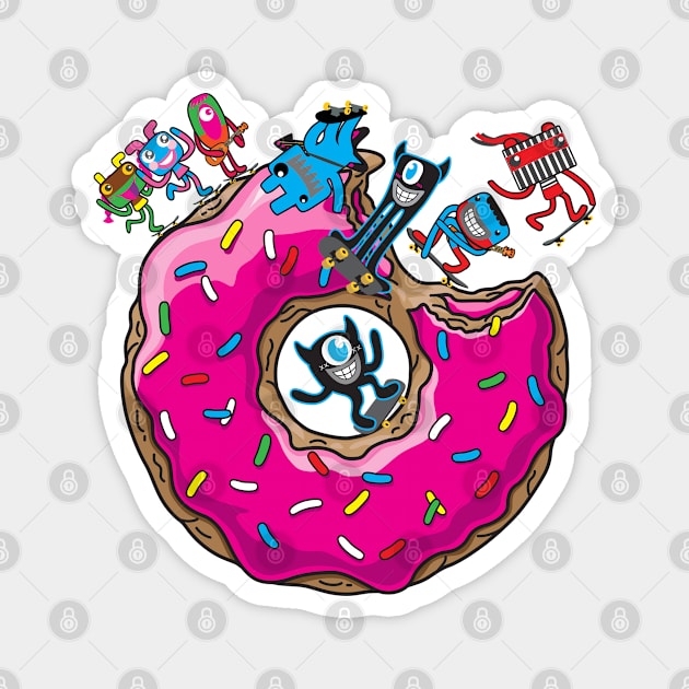 Skate Donut Magnet by Plushism