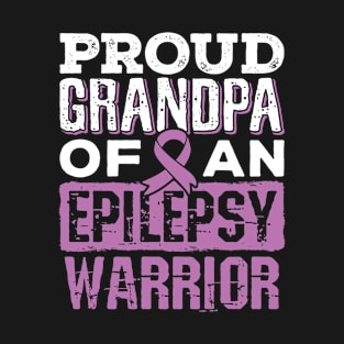 Epilepsy Awareness Shirt - Proud Grandpa of Epilepsy Warrior T-Shirt