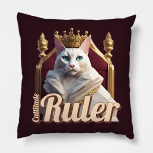 Cattitude Ruler Pillow