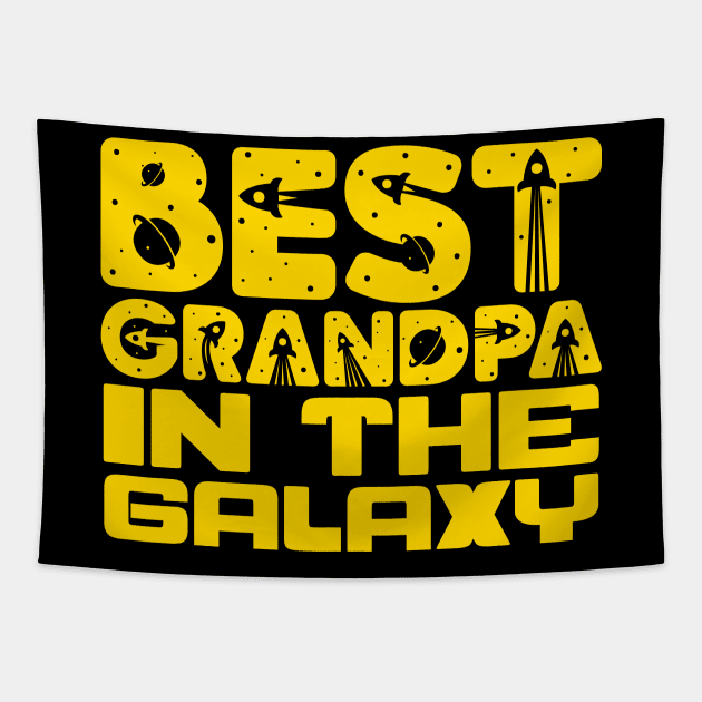 Best Grandpa In The Galaxy Tapestry by colorsplash