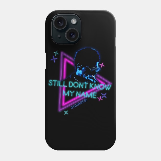 Retro Neon design of the song "still dont know my name" by labrinth Phone Case by Afire