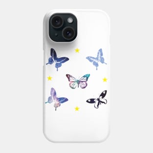 Butterfly Galaxy Circle with Sticker Pack Phone Case