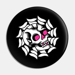 Skull spiderweb Pin