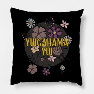 Aesthetic Proud Name Yui Flowers Anime Retro Style Pillow